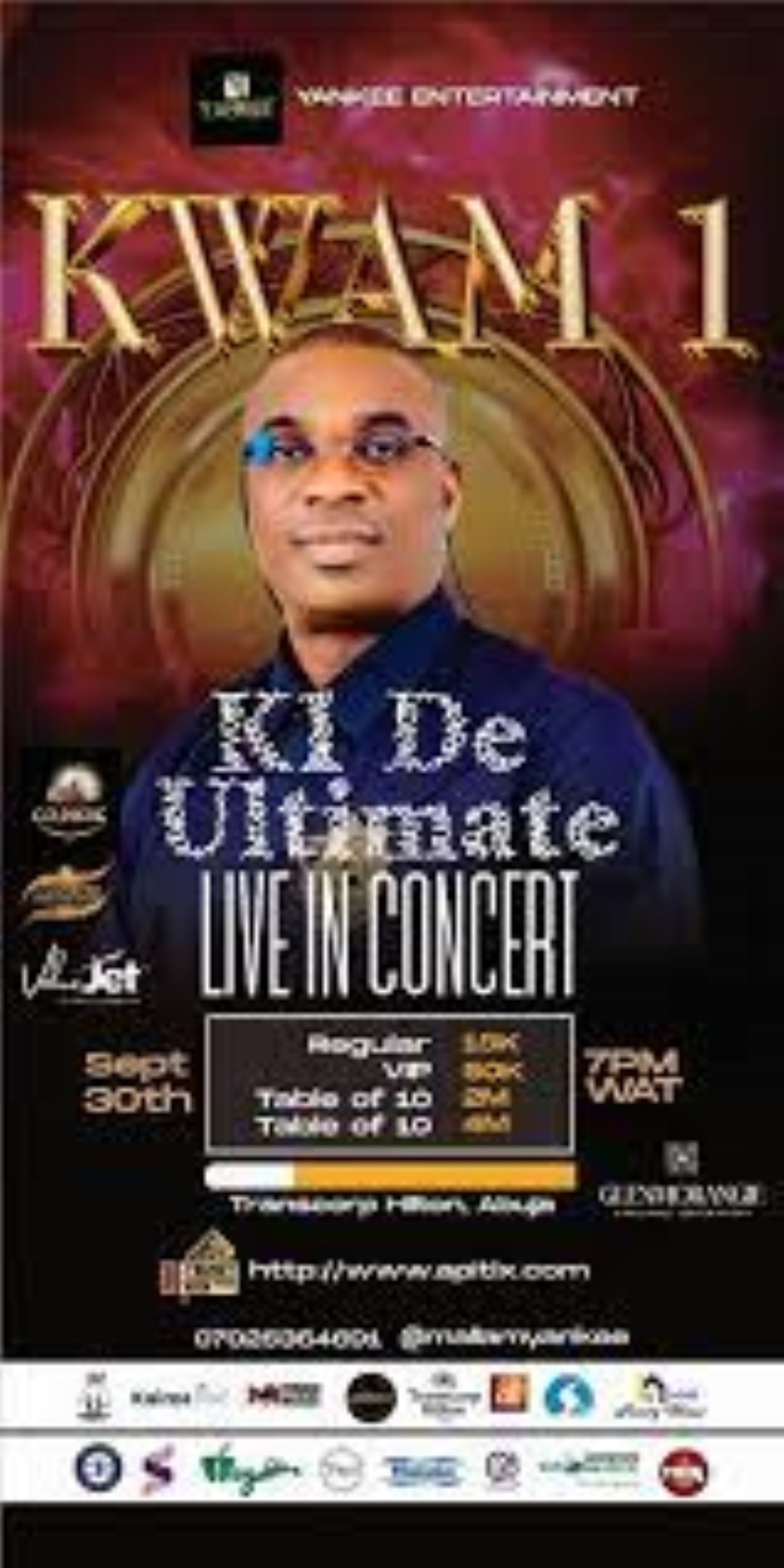 Kwam 1 to performs live at the nation’s capital , Abuja.