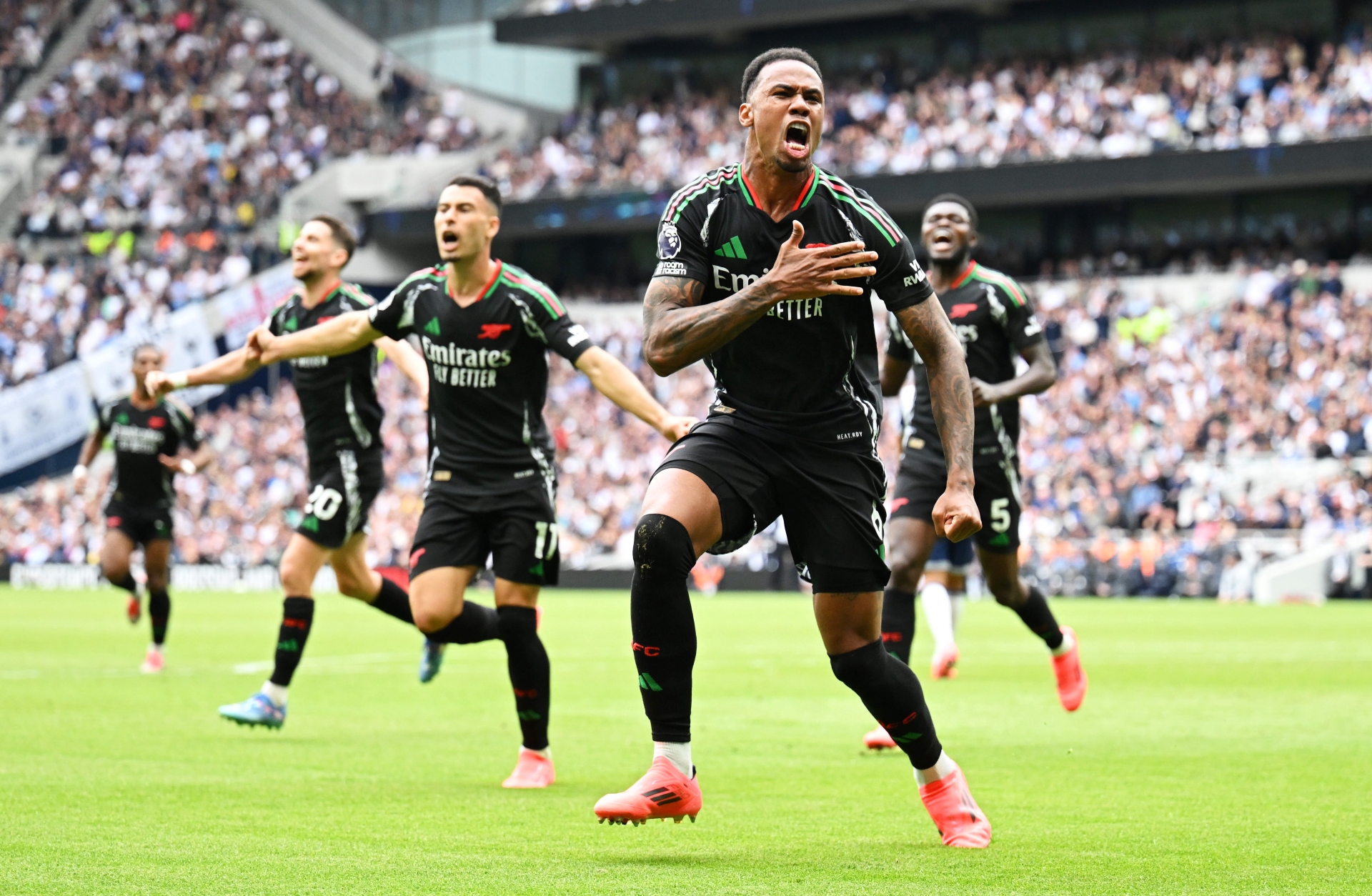 EPL: Gabriel scores as Arsenal beat Spurs in fierce North London derby