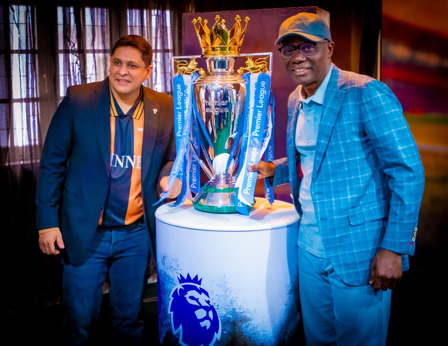 EPL Trophy Lands in Lagos as Governor Sanwo-Olu Welcomes Guinness Nigeria Team