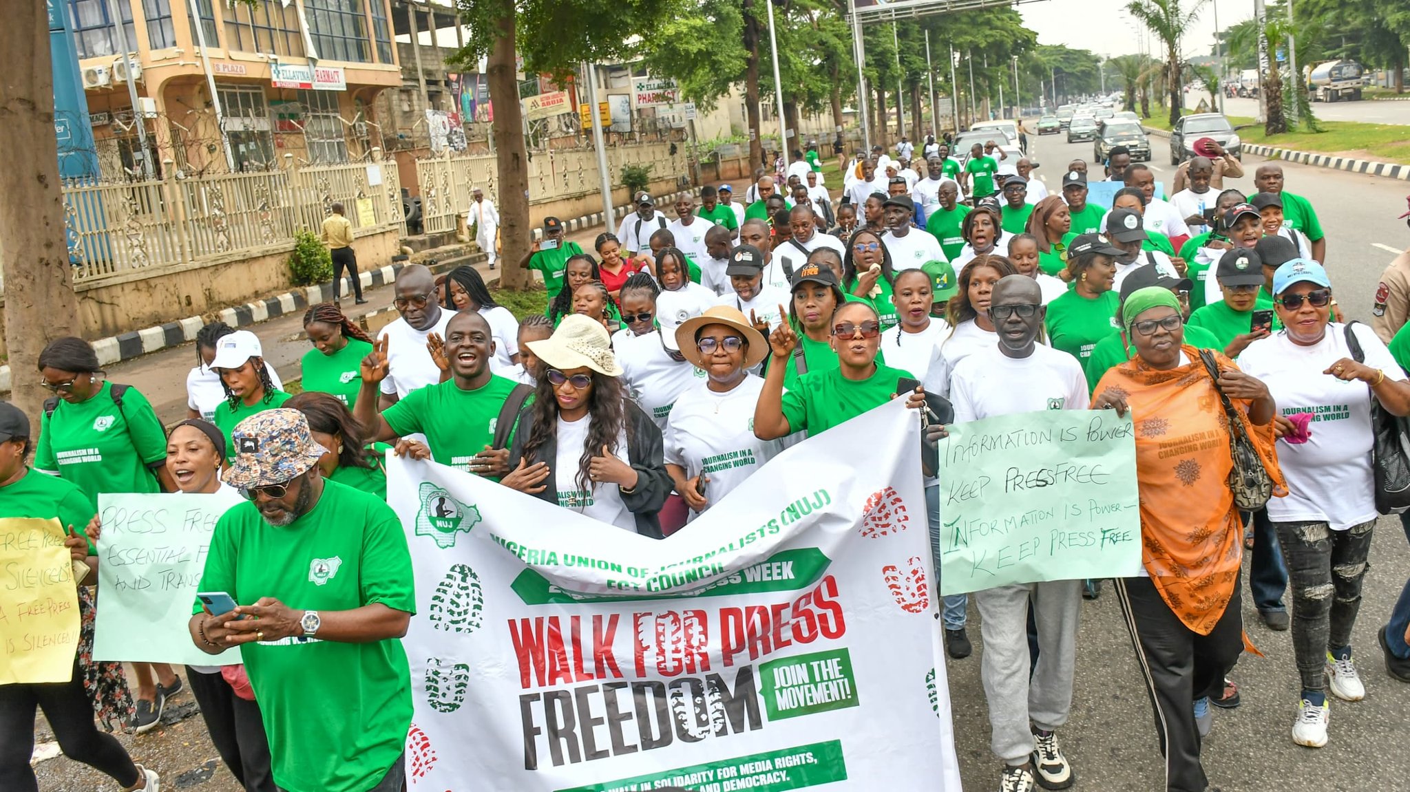 Journalists march in Abuja to demand press freedom and better working conditions