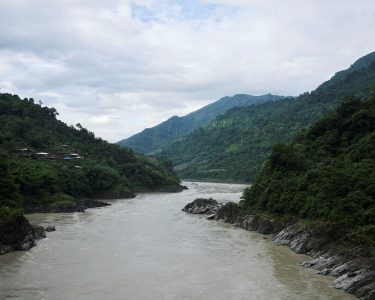 A View Shows The Siang River
