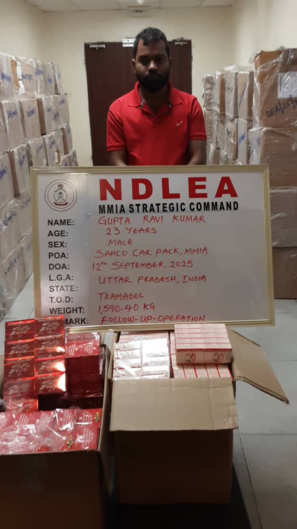 NDLEA Nabs Indian Businessman, Others Over N3.9bn Tramadol Shipment