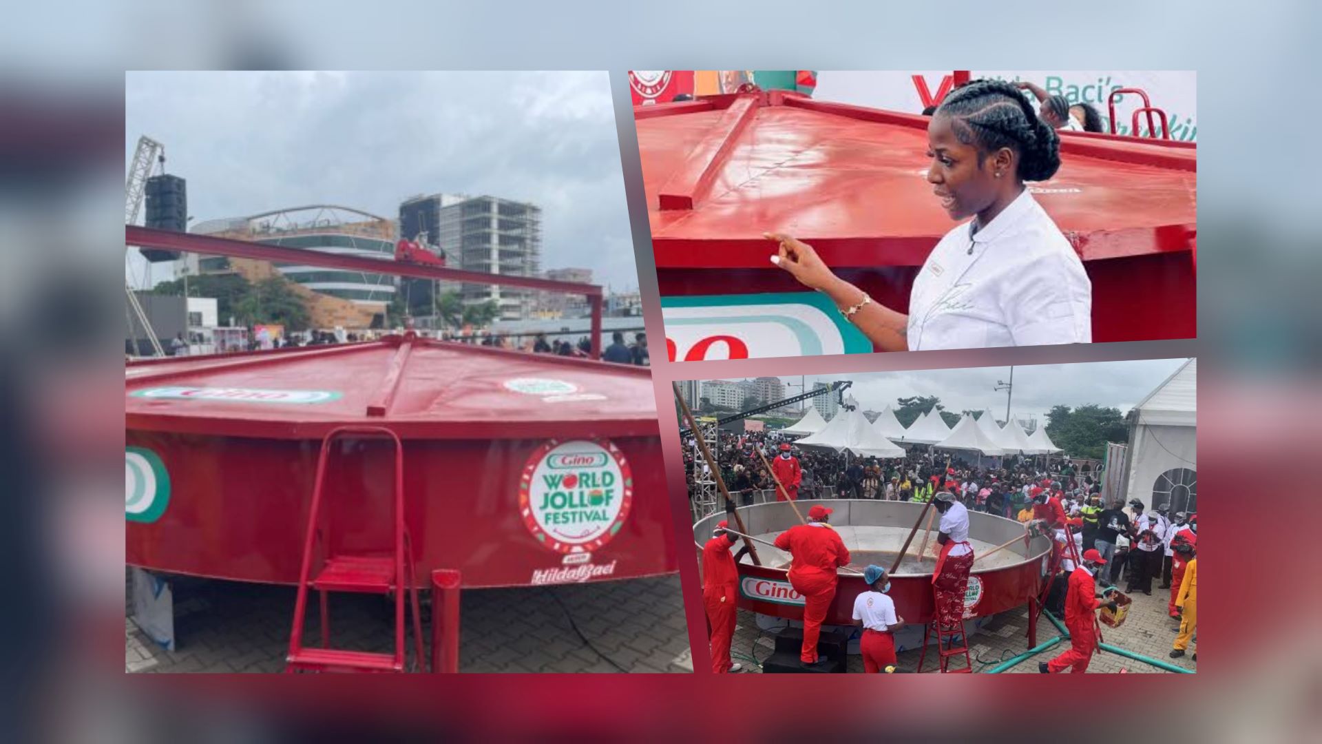 The unveiling of the World Largest Jollof at the Hilda Baci’s World Jollof Festival in Victoria Island, Lagos.