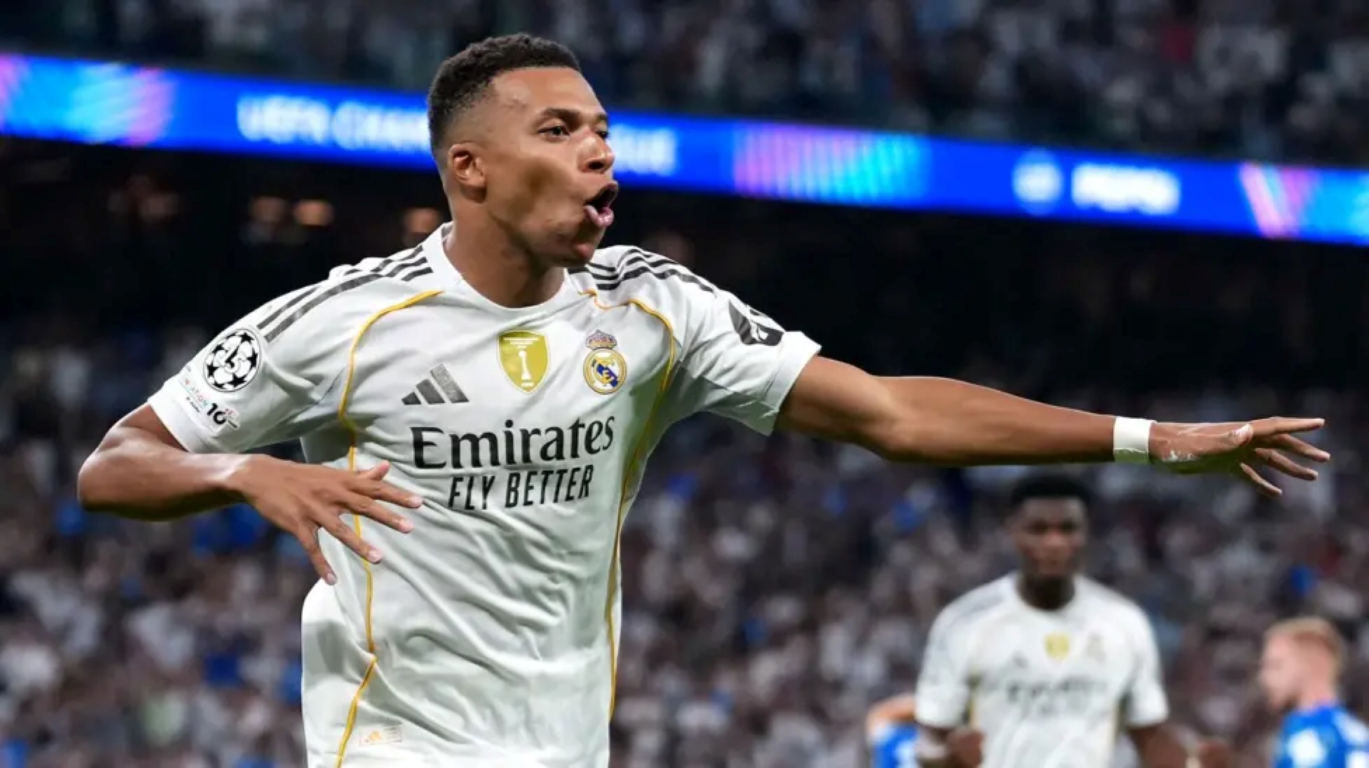 Kylian Mbappe shines  as 10 Man Real Madrid overcomes Marseille