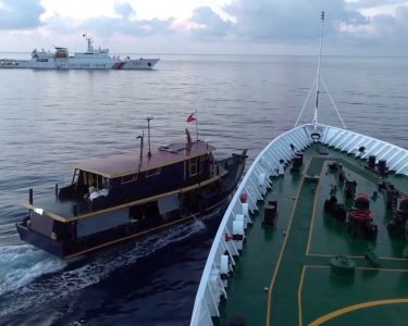 Collision Between Philippine Boat And Chinese Coast Guard Vessel, In The South China Sea