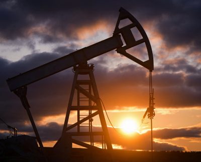 A View Shows An Oil Pump Jack Outside Almetyevsk
