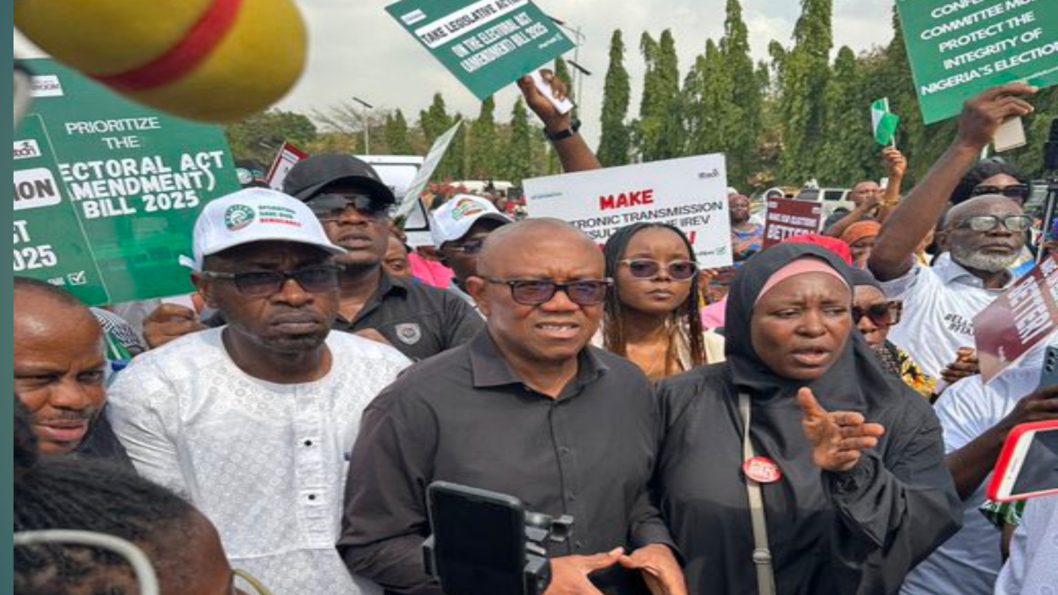 UPDATED: Youth Protest At National Assembly Over Senate’s Rejection Of Electronic Transmission Of Election Results 