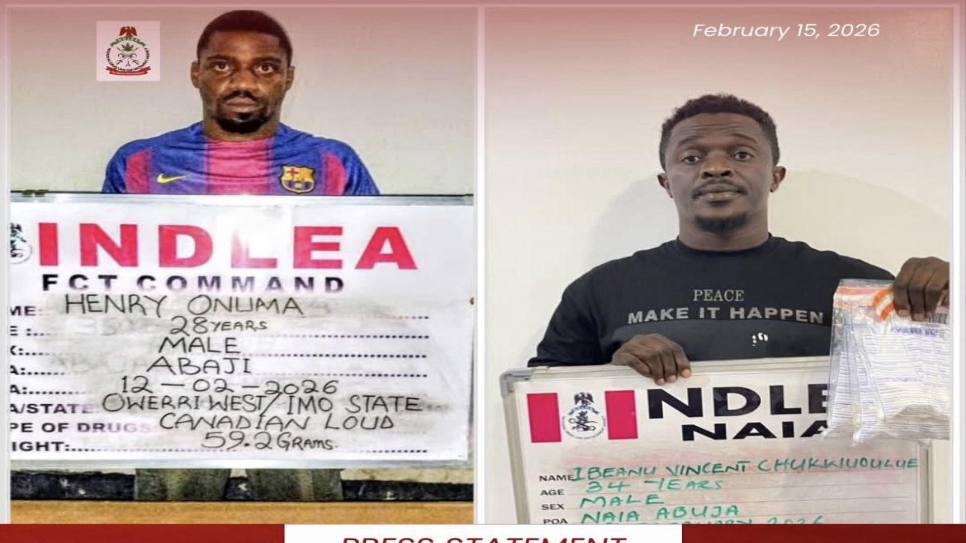NDLEA Arrests Drug Traffickers, Seizes Cocaine and Cannabis Across Airports and States