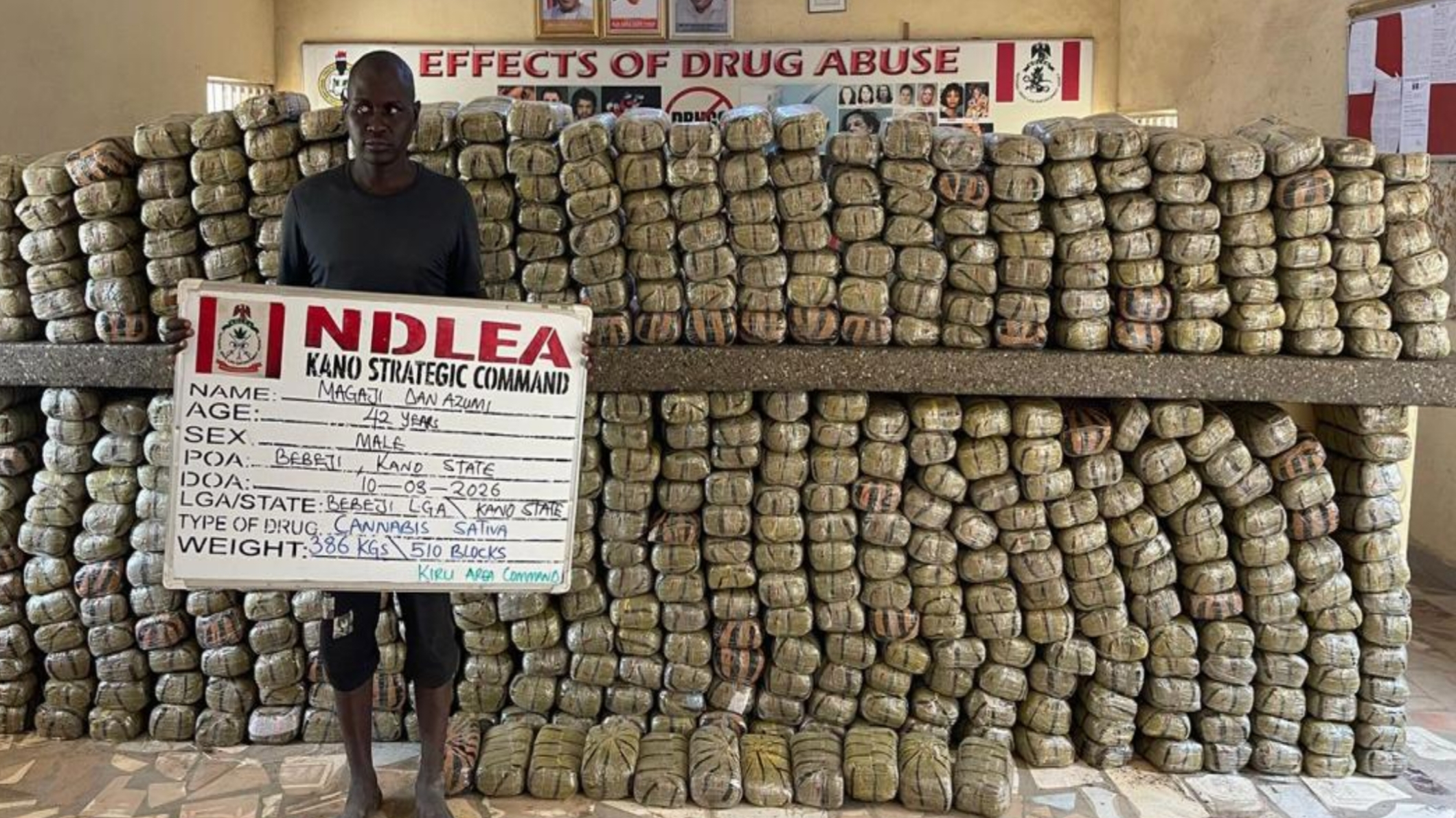 NDLEA Arrests 74-Year-Old Man at Abuja Airport with 11kg of Cocaine