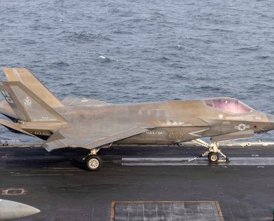 An F 35c Lightning Ii Prepares To Launch From The Flight Deck Of Nimitz Class Aircraft Carrier Uss Abraham Lincoln
