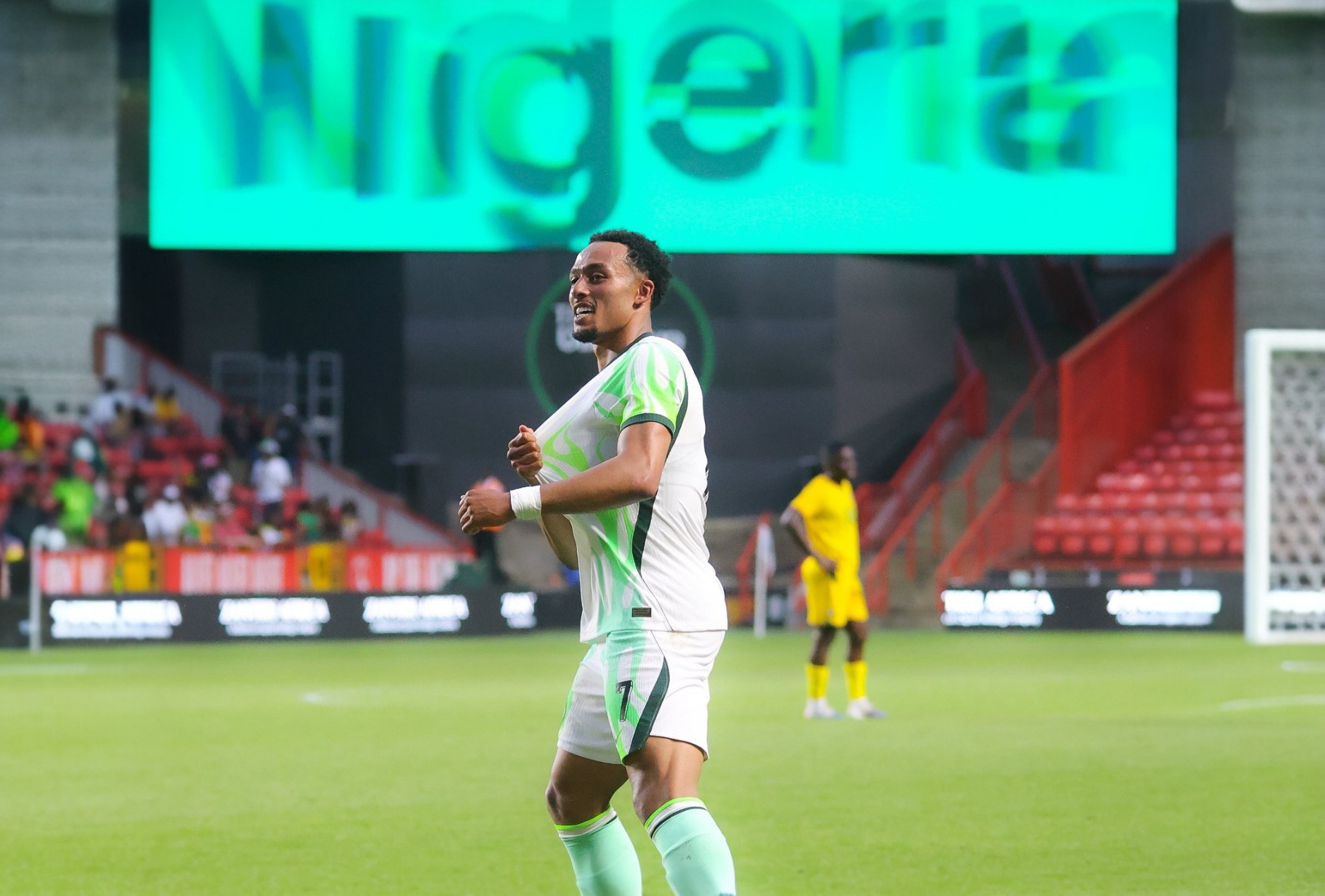 Femi Azeez Brace Secures Unity Cup Final Spot for Super Eagles