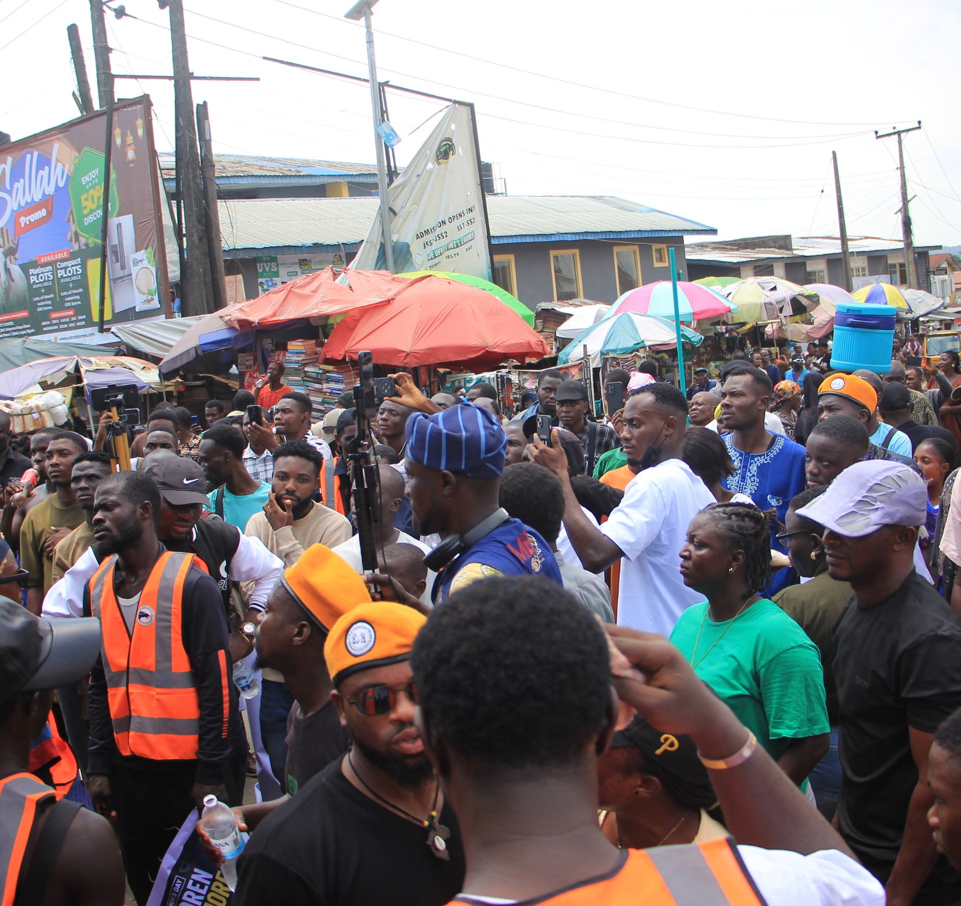Photo Report: Peaceful Demonstration Disrupted by Unknown Hoodlums in Ibadan