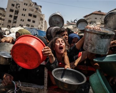 Food Distributed To Palestinians Struggling With Hunger In Gaza