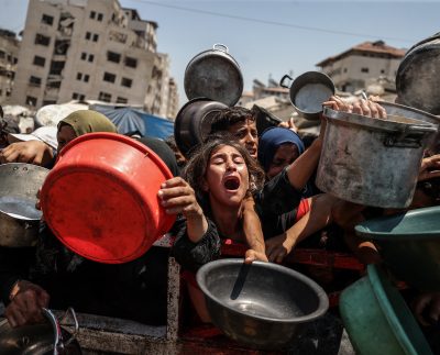 Food Distributed To Palestinians Struggling With Hunger In Gaza
