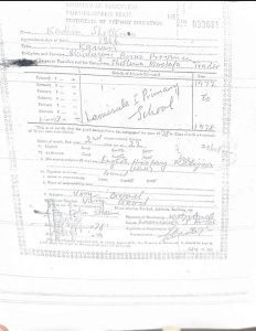 Kassim Shettima's primary school certificate