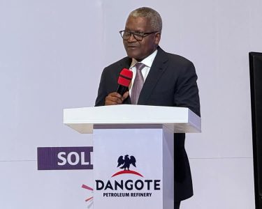 Aliko Dangote At His Company's Ipo
