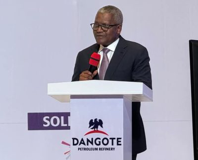 Aliko Dangote At His Company's Ipo