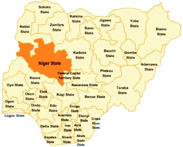Map Of Nigeria Showing Niger State The Study Area