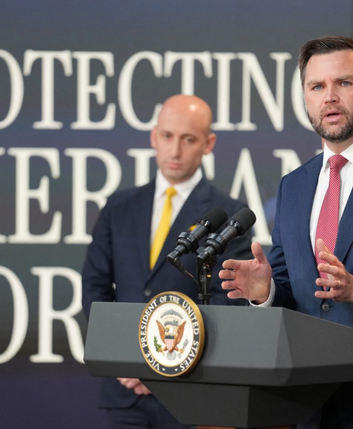 Us Vice President Vance Holds A Press Conference On Anti Fraud Initiatives, In Washington